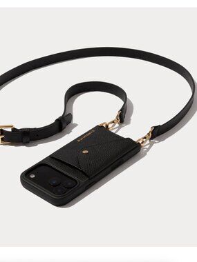 New Bandolier Hailey Crossbody Phone Case in Black/Gold Iphone 17 ProMax